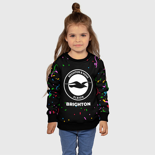 Детский свитшот Brighton конфети / 3D-Черный – фото 4