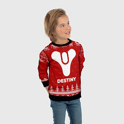 Свитшот детский Новогодний Destiny с оленями, цвет: 3D-черный — фото 2