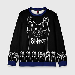 Свитшот детский Slipknot: cat rock, цвет: 3D-синий