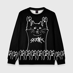 Детский свитшот Skrillex: cat rock