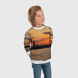 Свитшот детский Петропавловская крепость ранним утром, цвет: 3D-белый — фото 2