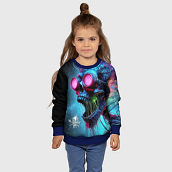 Свитшот детский Metallica - crazy skeleton with headphones, цвет: 3D-синий — фото 2