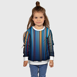 Свитшот детский Композиция из вертикальных линий, цвет: 3D-белый — фото 2