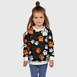 Свитшот детский Мохнатые лапки, цвет: 3D-белый — фото 2