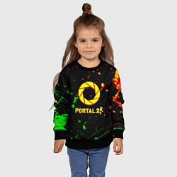 Свитшот детский Portal кислотные краски, цвет: 3D-черный — фото 2