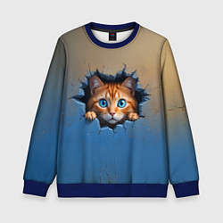 Детский свитшот Выглядывающий котенок