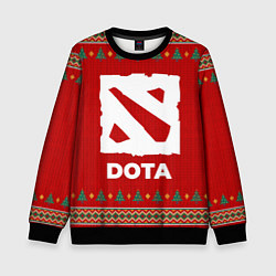 Свитшот детский Dota new year, цвет: 3D-черный