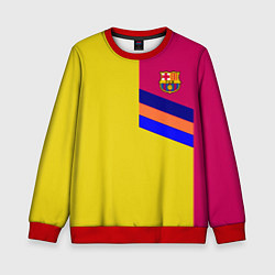 Свитшот детский Барселона фк клуб геометрия, цвет: 3D-красный
