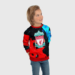 Свитшот детский Liverpool fire steel, цвет: 3D-красный — фото 2