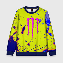 Свитшот детский Monster energy краски, цвет: 3D-синий