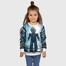 Свитшот детский Роблокс электрический, цвет: 3D-белый — фото 2