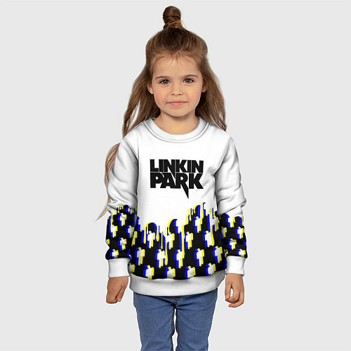Детский свитшот Linkin park human / 3D-Белый – фото 4