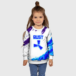 Свитшот детский Rust неоновые краски, цвет: 3D-белый — фото 2