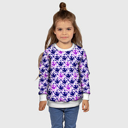 Свитшот детский Nirvana neon smile, цвет: 3D-белый — фото 2