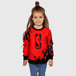 Свитшот детский NBA краски баскетбол, цвет: 3D-черный — фото 2