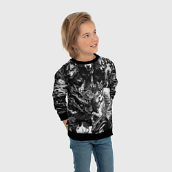 Свитшот детский Дракон и другие мифические существа в стиле тату, цвет: 3D-черный — фото 2