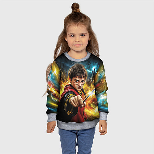 Детский свитшот Гарри Поттер и магия / 3D-Меланж – фото 4