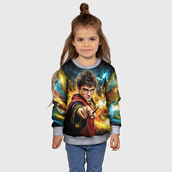 Свитшот детский Гарри Поттер и магия, цвет: 3D-меланж — фото 2