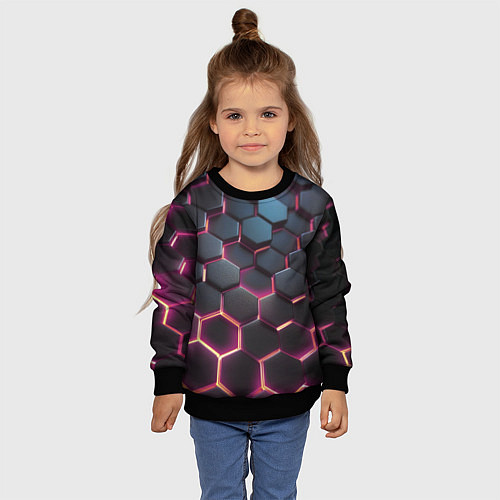 Детский свитшот Киберсоты / 3D-Черный – фото 4
