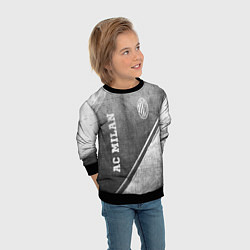 Свитшот детский AC Milan - grey gradient вертикально, цвет: 3D-черный — фото 2