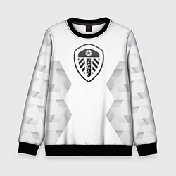 Свитшот детский Leeds United white poly, цвет: 3D-черный