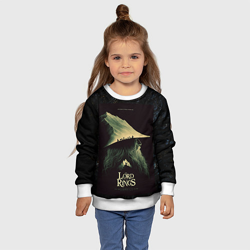 Детский свитшот Братство кольца - Гэндальф / 3D-Белый – фото 4