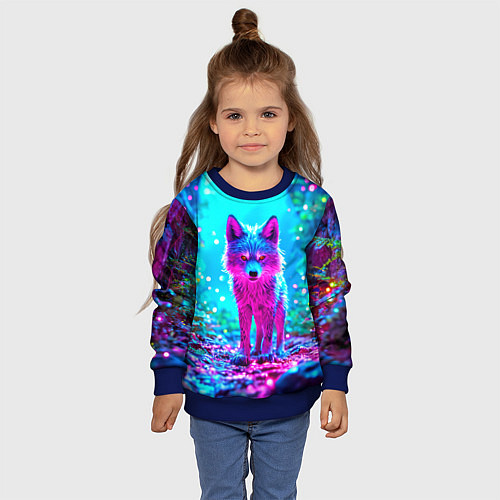 Детский свитшот Сказочный волчок / 3D-Синий – фото 4