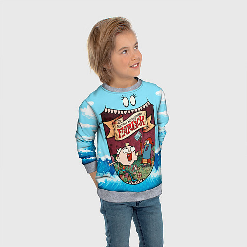 Детский свитшот The marvelous misadventures of Flapjack / 3D-Меланж – фото 3