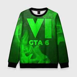 Детский свитшот GTA 6 - green gradient