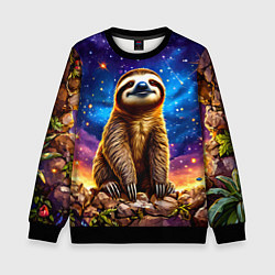 Детский свитшот Ленивец и звездное небо