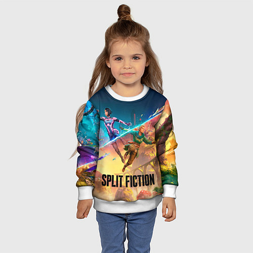 Детский свитшот Главные герои Split fiction / 3D-Белый – фото 4