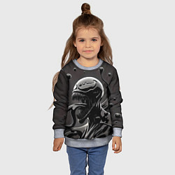 Свитшот детский Веном - ядовитая слизь, цвет: 3D-меланж — фото 2