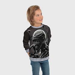 Свитшот детский Веном - ядовитая слизь, цвет: 3D-меланж — фото 2