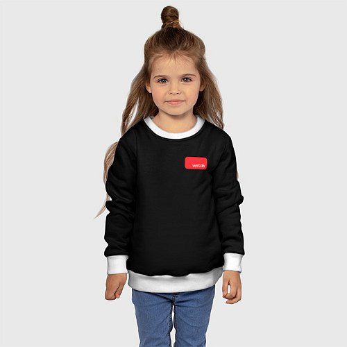 Детский свитшот WSTDS logo / 3D-Белый – фото 4
