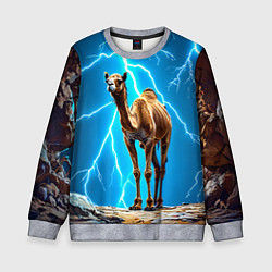 Детский свитшот Верблюд и удар молнии