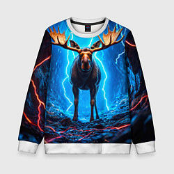 Детский свитшот Лось и молния