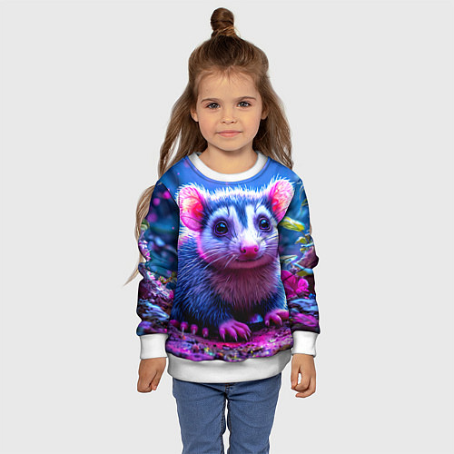 Детский свитшот Малыш опоссум / 3D-Белый – фото 4