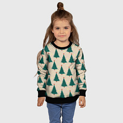 Свитшот детский Новогодняя ель, цвет: 3D-черный — фото 2