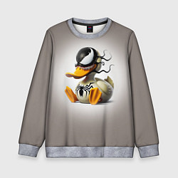 Свитшот детский Venom Duck - ai art fantasy, цвет: 3D-меланж