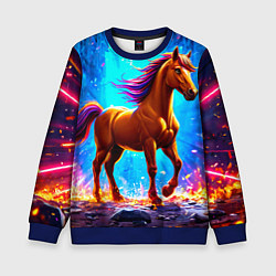 Детский свитшот Лошадь в ярких лучах