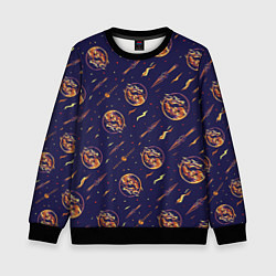 Свитшот детский Mortal Kombat logo pattern, цвет: 3D-черный