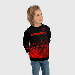 Свитшот детский Elden Ring - red gradient посередине, цвет: 3D-черный — фото 2