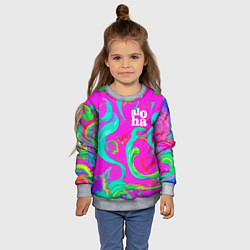 Свитшот детский Abstract floral pattern - aloha, цвет: 3D-меланж — фото 2