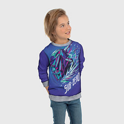 Свитшот детский Саб-Зиро синий - Mortal Kombat, цвет: 3D-меланж — фото 2
