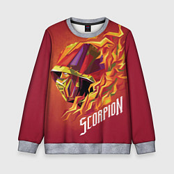 Свитшот детский Мортал Комбат - Скорпион, цвет: 3D-меланж