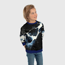 Свитшот детский Разлом плит в виде молнии, цвет: 3D-синий — фото 2