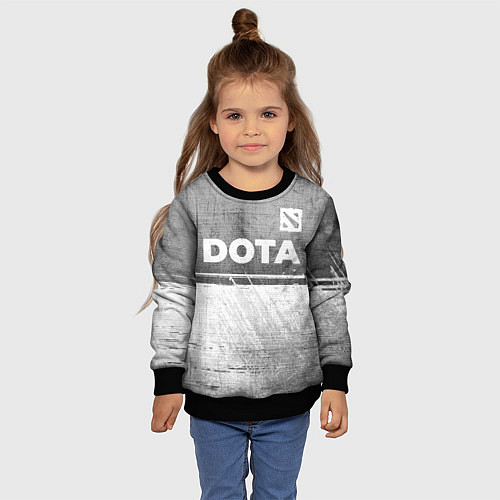 Детский свитшот Dota - grey gradient посередине / 3D-Черный – фото 4