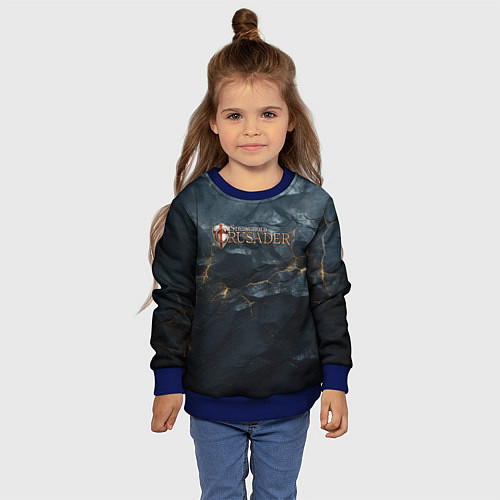 Детский свитшот Stronghold сrusader крестовый шторм / 3D-Синий – фото 4