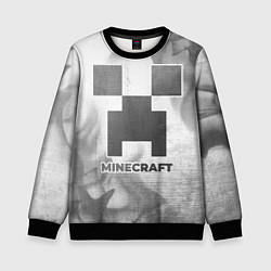 Свитшот детский Minecraft - white gradient, цвет: 3D-черный