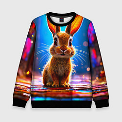 Свитшот детский Ушастый зайка, цвет: 3D-черный